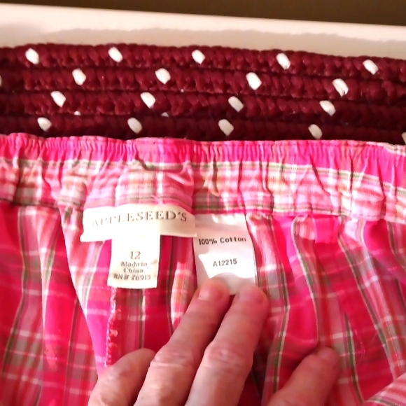 Appleseed's striped pink and white with green, size 12 Capris.VGC. - Picture 8 of 8